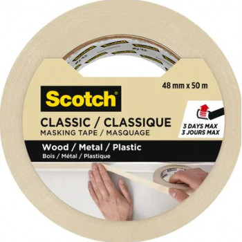 3M Classic 2000 maalarinteippi, beige, 48 mm x 50 m, PEFC-sertifioitu (CLASSIC-4850 PEFC)