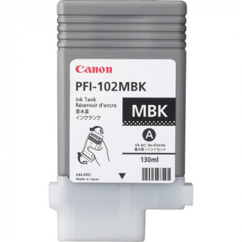 Canon PFI-102MBK matta musta pigmenttimustesäiliö 130 ml imagePROGRAF iPF500, iPF600, iPF700, iPF710, iPF720 31CANPFI102MBK