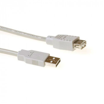 ACT SB2199 USB 2.0 -jatkokaapeli 1 m norsunluu USB-A-pistoke USB-A-liitäntään