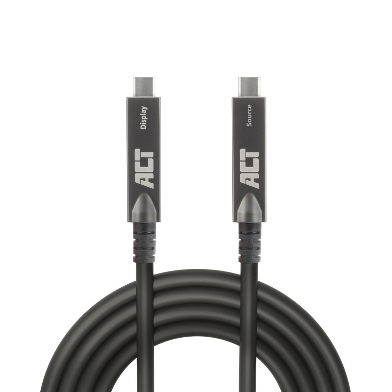 ACT USB-C 3.2 Gen2 Active Optical Cable (AOC), kosketusnäytöille, video, data, virta, 15m (AK4335)
