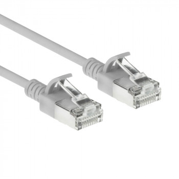 ACT harmaa 4 m LSZH S/FTP CAT6A Slimline -verkkokaapeli Snagless RJ45 (DB7004)