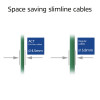 ACT vihreä 0,25 m LSZH S/FTP CAT6A Slimline -verkkokaapeli RJ45-pistokkeilla, snagless (DB7752)