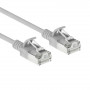 ACT harmaa 10 m LSZH S/FTP CAT6A Slimline -verkkokaapeli Snagless RJ45-pistokkeilla (DB7010)