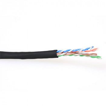 ACT CAT6 U/UTP patch-kaapeli, säie, musta, 100 m rulla (EP890H)