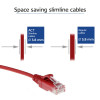 ACT DC9551 punainen 1,5 m LSZH U/UTP CAT6 slimline patch-kaapeli