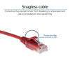 ACT DC9551 punainen 1,5 m LSZH U/UTP CAT6 slimline patch-kaapeli