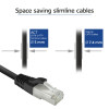 ACT FB8130 CAT8 U/FTP LSZH slimline patch-kaapeli 0,15 m musta