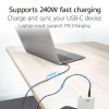 ACT USB 2.0 240W lataus-/datakaapeli USB-C - USB-C, musta, 2 m (AC3087)