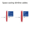 ACT punainen 0,25 m LSZH S/FTP CAT6A Slimline patch-kaapeli snagless RJ45-liittimillä (DB7552)