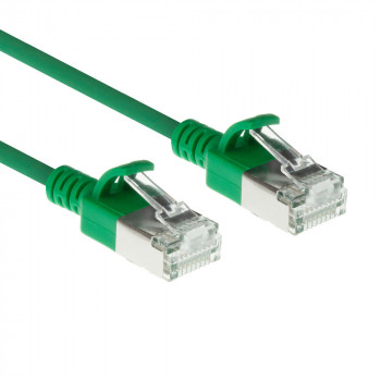 ACT vihreä 2 m LSZH S/FTP CAT6A Slimline -verkkokaapeli snagless RJ45-liittimillä (DB7702)