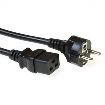 ACT AK5410 virtakaapeli CEE 7/7 - IEC C19 0,5 m musta