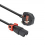 ACT virtakaapeli UK-pistoke - C15 IEC Lock+ musta 2 m, PC3884 (PL0082)