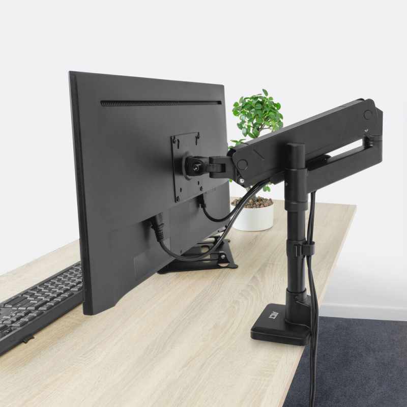ACT näyttövarsi 45 tuuman Office Solid Pro, kaasujousi, tankokiinnitys, 1 näyttö (AC8329)