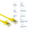 ACT keltainen 1m LSZH S/FTP CAT6A Slimline-patchkaapeli Snagless RJ45 (DB7801)