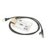 ACT musta 1m LSZH S/FTP CAT7 Slimline-patchkaapeli Snagless RJ45-liittimillä (DF7901)