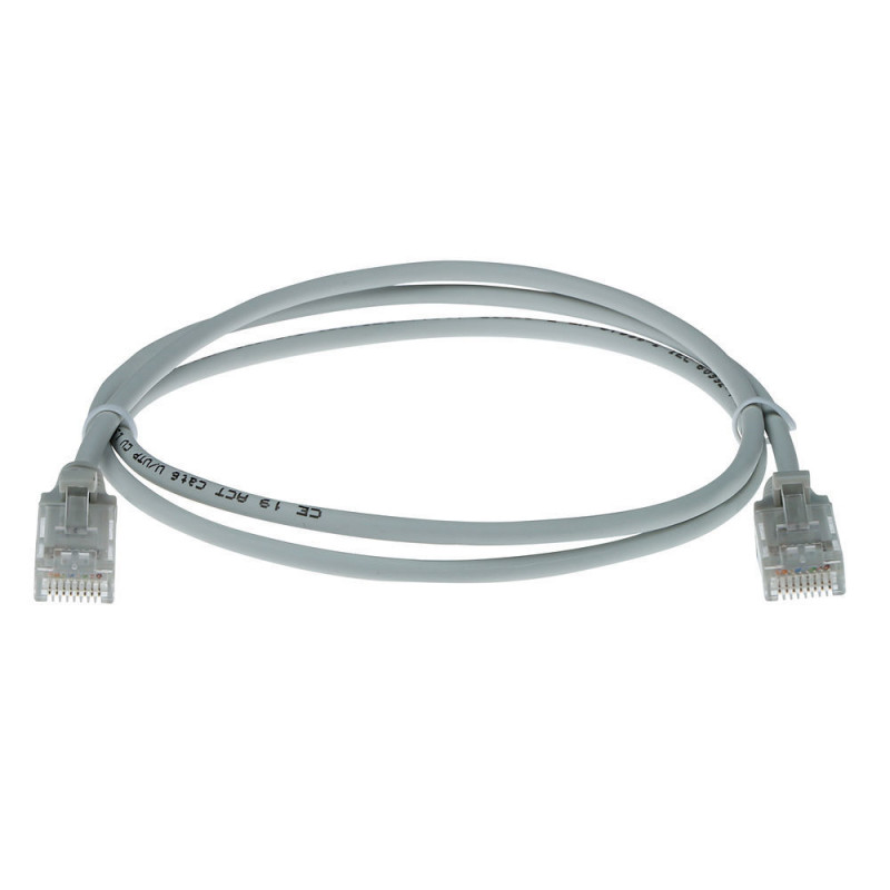 ACT harmaa 7 m LSZH U/UTP CAT6 datakeskus Slimline patchkaapeli snagless RJ45-liittimillä (DC9007)