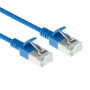 ACT sininen 0,5 m LSZH S/FTP CAT6A Slimline patchkaapeli snagless RJ45-liittimillä (DB7600)