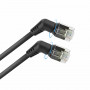ACT DD1910 CAT6A U/FTP Slim -verkkokaapeli, 10m, musta, kulma 360° kääntyvä RJ45