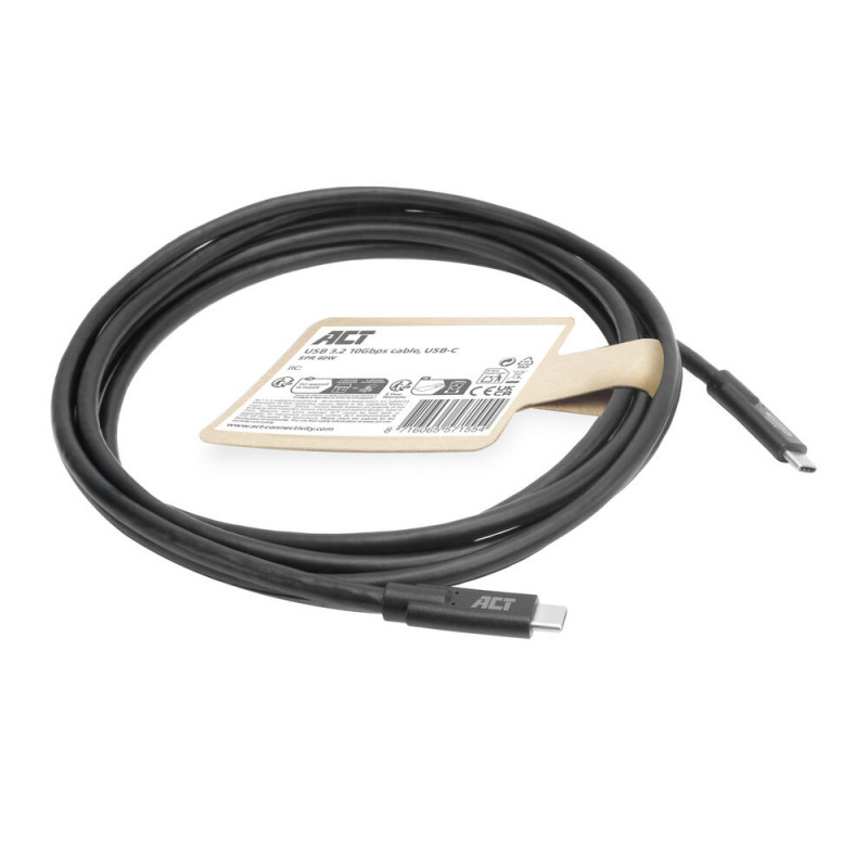 ACT AC7443 USB-C (M) – USB-C (M) -kaapeli, 24-napainen