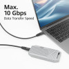 ACT AC7443 USB-C (M) – USB-C (M) -kaapeli, 24-napainen
