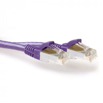 ACT violetti 1 m LSZH S/FTP CAT6A Snagless -verkkokaapeli FB8701
