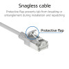 ACT harmaa 2 m LSZH S/FTP CAT6A Slimline Snagless -verkkokaapeli RJ45 (DB7002)