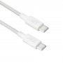 ACT USB 2.0 60W lataus-/datakaapeli USB-C - USB-C, valkoinen, 1 m (AC3080)