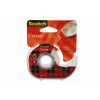 3M Scotch Crystal Clear teippi käsikelaimella, 19 mm x 15 m, läpinäkyvä, kevyt ja äänetön, 1 rulla 6-1915D