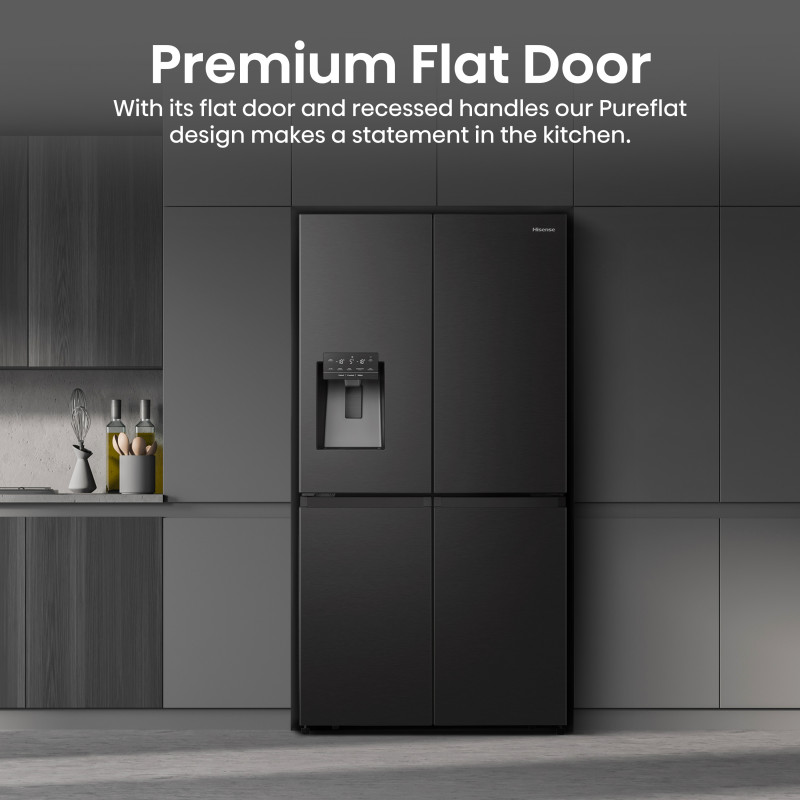 Hisense RQ760N4SBFE Side-by-Side-jääkaappi (American Style) 178,5 cm korkeus energialuokka E