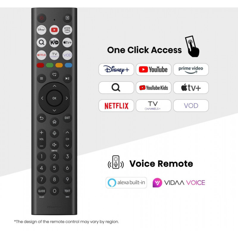 Hisense 98E7Q 98 inch 4K QLED älytelevisio (Dolby Vision IQ, HDR10+, VIDAA U, Dolby Atmos, 4x HDMI, 2x USB, Wi-Fi, Bluetooth, DVB-T2/C/S2)