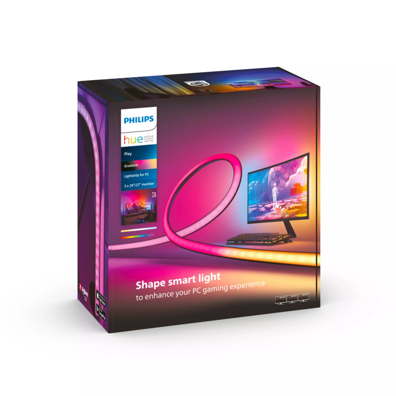 Philips Hue Play Gradient PC Lightstrip 3x 24/27 tuumaa