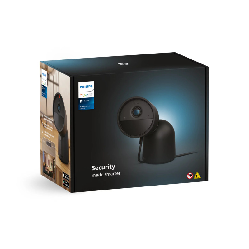 Philips Hue Secure johdollinen kamera jalustalla musta