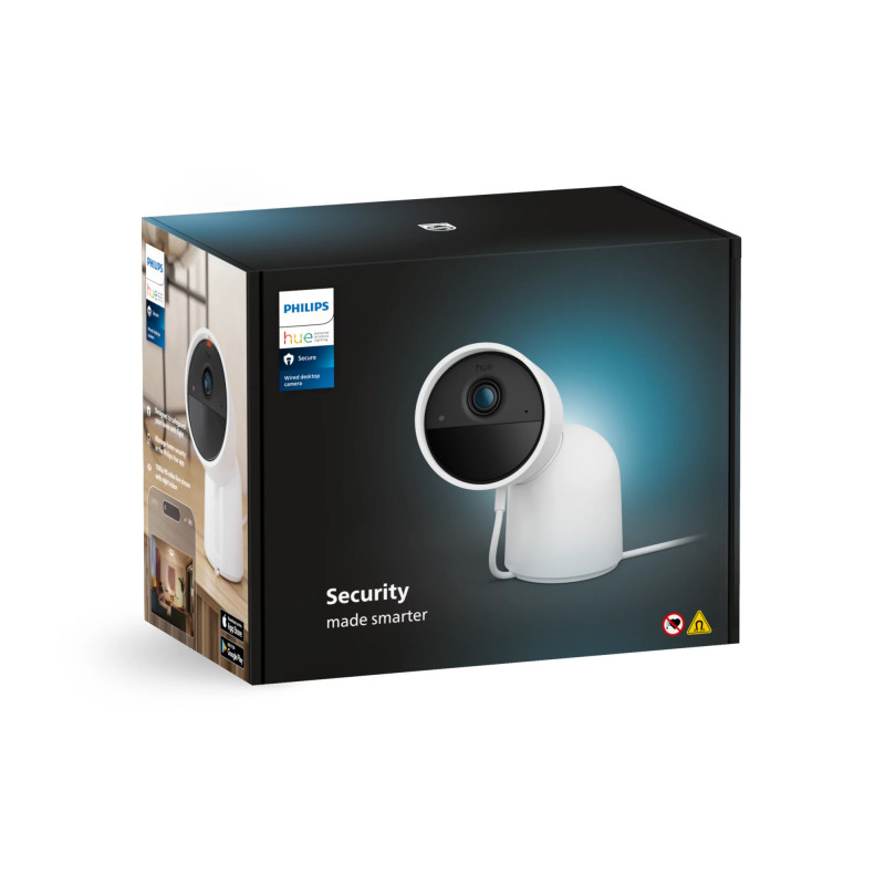 Philips Hue Secure johdollinen kamera jalustalla valkoinen