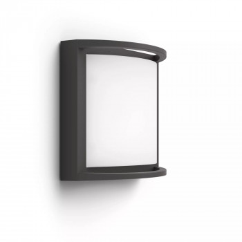 Philips Outdoor Ultra-Effiziente Samondra seinävalaisin 3,8W, 2700 Kelvin antrasiitti
