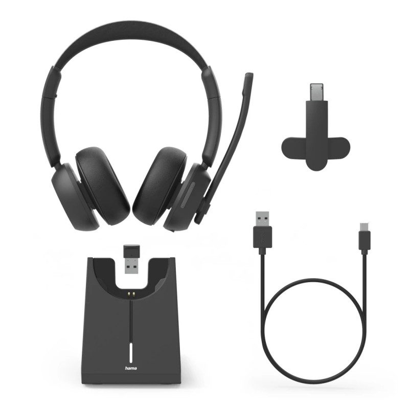 Hama Headset BT-800 stereo Bluetooth On-Ear kuulokkeet mikrofonilla, musta