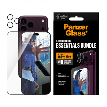 PanzerGlass 2-in-1 Essentials -paketti näytönsuojakalvo & kameraobjektiivinsuoja iPhone 18 Pro Max