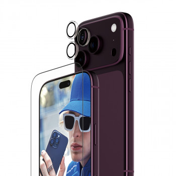PanzerGlass Essentials 2-in-1 näytönsuoja ja kameran linssinsuoja iPhone 18 Pro -puhelimelle