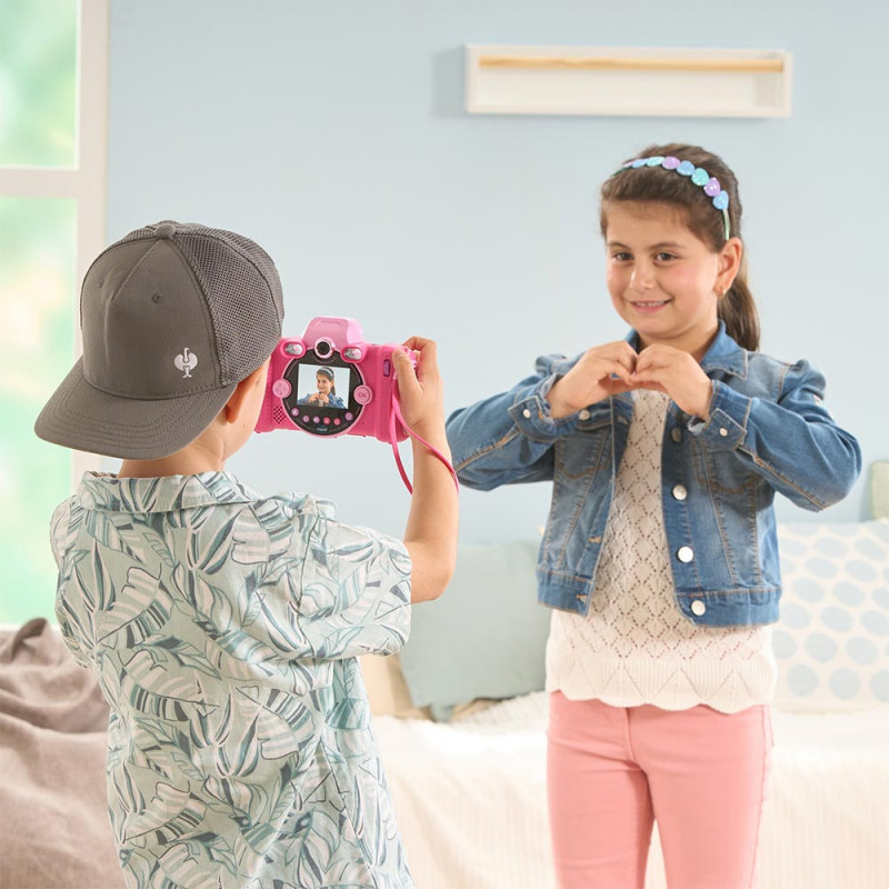 VTech Kidizoom Duo FX pinkki digitaalikamera kaksoisobjektiivilla, 5MP, 2,4