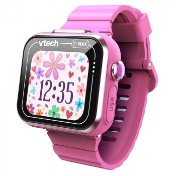 VTech KidiZoom Smart Watch MAX pinkki lasten älykello kaksoiskameroilla, 20+ peliä, aktiivisuusmittari, roiskevesitiivis