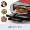 Ariete pizzauuni DA GENNARO punainen/ruostumaton teräs 2200W pizzoille enintään 30cm