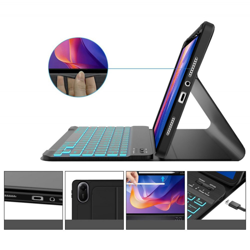 Tech-Protect SC Pen + Keyboard -kotelo Xiaomi Redmi Pad 2 11.0, musta