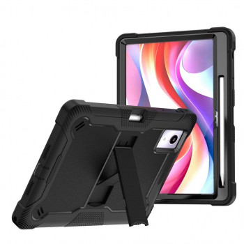 eSTUFF TAMPA Defender -kotelo Lenovo Tab K12 12,7 tuuman tabletille (ilman sisäänrakennettua näytönsuojaa) - musta