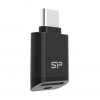 Silicon Power C200 USB-C 3.2 microSD-kortinlukija - musta