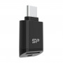 Silicon Power C200 USB-C 3.2 microSD-kortinlukija - musta