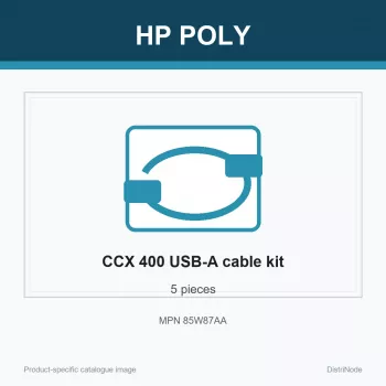 HP Poly CCX 400 USB-A - USB-A -kaapeli (5 kpl), 190 mm, 210 mm, 55 mm, 300 g, Kiina