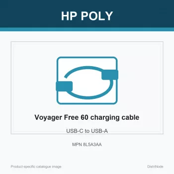 HP Poly Voyager Free 60 USB-C - USB-A -latauskaapeli