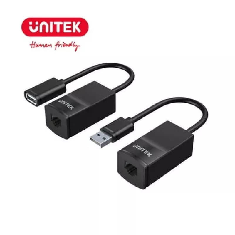 Verkkokaapeli UNITEK Y-UE01001 telakka/porttitoistin USB 3.0 60 m musta