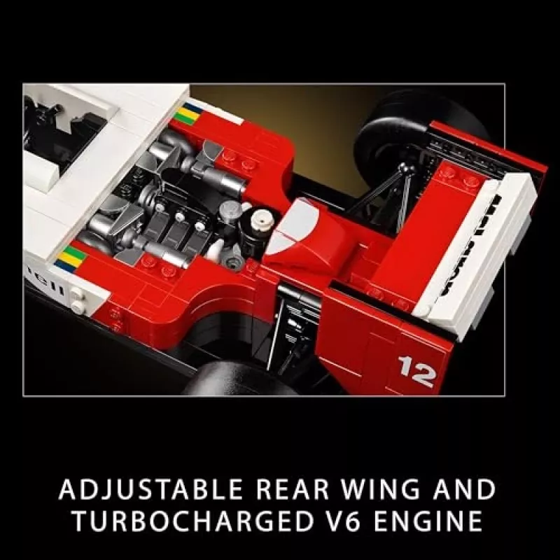 LEGO setti McLaren MP4/4 Ayrton Senna 10330 — LEGO ICONS malli mittakaavassa