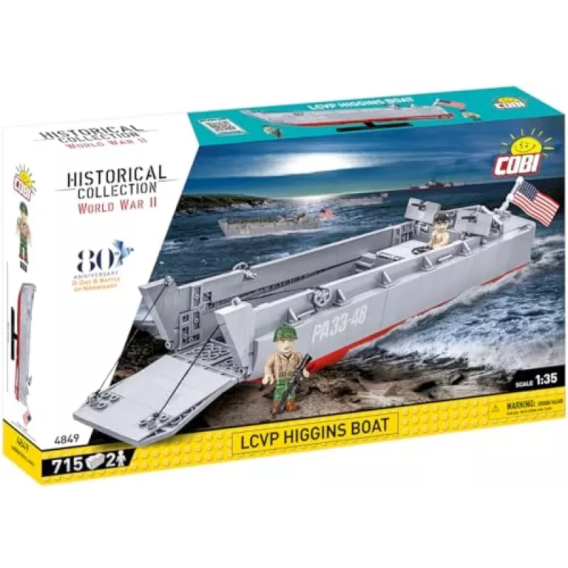 Rakennussarja Cobi LCVP Higgins Boat 715 osaa ikä 8+