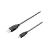 Equip USB 2.0 Type-A - Micro-B -kaapeli, 1.0m, musta, 1 m, USB A, Micro-USB B, USB 2.0, uros/uros, musta